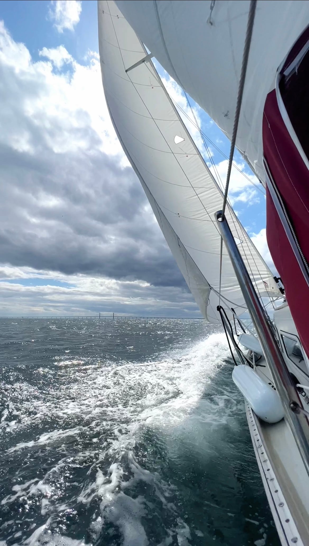 Sailing in windy weather