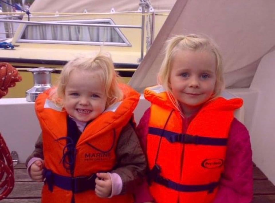 Children on a boat